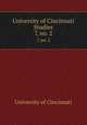University of Cincinnati Studies. 7, no. 2, University of Cincinnati 