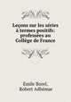 Leons sur les sries termes positifs: professes au Collge de France, Emile Borel 