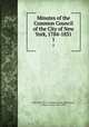 Minutes of the Common Council of the City of New York, 1784-1831. 1, New York (N.Y.). Common Council,Peterson, Arthur Everett, 1871-1943 
