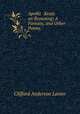 Apollo & Keats on Browning: A Fantasy, and Other Poems, Clifford Anderson Lanier 