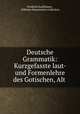 Deutsche Grammatik. Kurzgefasste laut- und Formenlehre des Gotischen, Alt-, Mittel- und Neuhochdeutschen, Friedrich Kauffmann , Wilhelm Hausenstein Collection 
