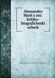 Alessandro Mants oni: kritiko-bografichesk ocherk, 