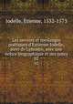 Les oevvres et meslanges potiques d`Estienne Iodelle, sievr dv Lymodin, avec une notice biographique et des notes. 02, Jodelle, Etienne, 1532-1573 