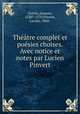 Theatre complet et poesies choises. Avec notice et notes par Lucien Pinvert, Jacques Grevin 