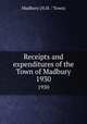 Receipts and expenditures of the Town of Madbury. 1930, Madbury (N.H. : Town) 