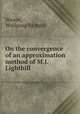 On the convergence of an approximation method of M.J. Lighthill, Wasow, Wolfgang Richard 