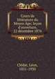 Cours de litterature du Moyen Age; lecon d