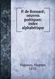 P. de Ronsard; oeuvres poetiques: index alphabetique, Vaganay, Hugues, 1870- 