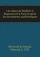 Les aieux de Moliere a Beauvais et a Paris d