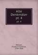 Alte Denkmler. pt. 4, Welcker, Friedrich Gottlieb, 1784-1868 