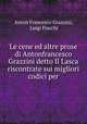 Le cene ed altre prose di Antonfrancesco Grazzini detto Il Lasca riscontrate sui migliori codici per, Anton Francesco Grazzini, Luigi Fiacchi 