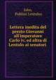 Lettera inedita del presto Giovanni all