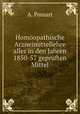 Homoopathische Arzneimittellehre aller in den Jahren 1850-57 gepruften Mittel, A. Possart 