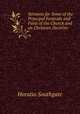 Sermons for Some of the Principal Festivals and Fasts of the Church and on Christian Doctrine ., Horatio Southgate 
