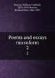 Poems and essays microform. 2, Roscoe, William Caldwell, 1823-1859,Hutton, Richard Holt, 1826-1897 