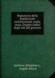 Repertorio della legislazione costituzionale sarda, ossia, Doppio indice degli atti del governo ., Sardinia (Kingdom )., Angelo Boron 