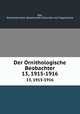 Der Ornithologische Beobachter. 13, 1915-1916, Ala, Schweizerische Gesellschaft felkunde und Vogelschutz 