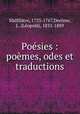 Poesies : poemes, odes et traductions, Derome Malfilatre 