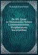 De IIS, Quae in Testamento Vetere Commemorantur, Prophetarum Societatibus, Rudolph Kranichfeld 