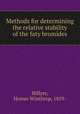 Methods for determining the relative stability of the faty bromides, Hillyer, Homer Winthrop, 1859- 