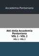 Atti della Accademia Pontaniana. VOL 1 - VOL 2, 