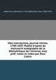 Mes inscripcions, journal intime, 1780-1847. Publie d