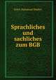 Sprachliches und sachliches zum BGB, Ernst Immanuel Bekker 