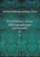 Polybiblion; revue bibliographique universelle. 87, 
