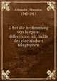 U?ber die bestimmung von la?ngen-differenzen mit hu?lfe des electrischen telegraphen, Albrecht, Theodor, 1843-1915 