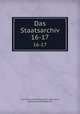 Das Staatsarchiv. 16-17, Germany 