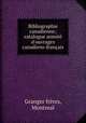 Bibliographie canadienne; catalogue annote d