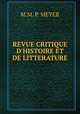 REVUE CRITIQUE D