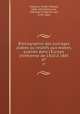 Bibliographie des ouvrages arabes ou relatifs aux Arabes, publies dans l