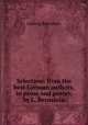 Selections from the best German authors, in prose and poetry, by L. Bernstein, Ludwig Bernstein 