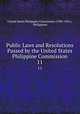 Public Laws and Resolutions Passed by the United States Philippine Commission.. 11, United States Philippine Commission (1900-1916 ), Philippines 