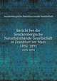 Bericht ber die Senckenbergische Naturforschende Gesellschaft in Frankfurt am Main. 1892-1893, Senckenbergische Naturforschende Gesellschaft 