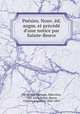 Poesies. Nouv. ed. augm. et precede d