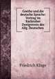 Goethe und die deutsche Sprache: Vortrag im Karlsruher Zweigverein des Allg. Deutschen ., Friedrich Kluge 
