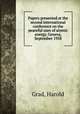 Papers presented at the second international conference on the peaceful uses of atomic energy, Geneva, September 1958, Grad, Harold 