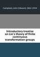 Introductory treatise on Lie