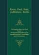 Verlagskatalog von Paul Parey: Verlagsbuchhandlung fur Landwirtschaft, Gartenbau und Forstwesen ., Parey, Paul, firm , publishers, Berlin 