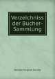 Verzeichniss der Bucher-Sammlung, German Surgical Society 