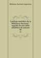 Catlogo metdico de la Biblioteca Nacional : seguido de una tabla alfabtica de autores. 06, Biblioteca Nacional (Argentina) 
