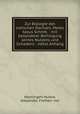 Zur Biologie des estischen Dachses, Meles taxus Schreb. : mit besonderer Berhtigung seines Nutzens und Schadens : nebst Anhang, Hoyningen-Huene, Alexander, Freiherr von 