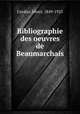 Bibliographie des oeuvres de Beaumarchais, Cordier, Henri, 1849-1925 