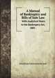 A Manual of Bankruptcy and Bills of Sale Law. With Analytical Notes to the Bankruptcy Act, 1883 ., Jonathan Edmondson Joel 