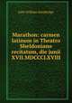 Marathon: carmen latinum in Theatro Sheldoniano recitatum, die junii XVII.MDCCCLXVIII, John William Stanbridge 