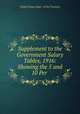 Supplement to the Government Salary Tables, 1916: Showing the 5 and 10 Per ., United States Dept . of the Treasury 