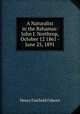 A Naturalist in the Bahamas: John I. Northrop, October 12 1861 - June 25, 1891, Henry Fairfield Osborn 