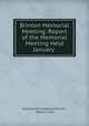 Brinton Memorial Meeting: Report of the Memorial Meeting Held January ., American Philosophical Society , Stewart Culin 